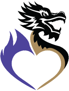 Dragon with a Violet Heart